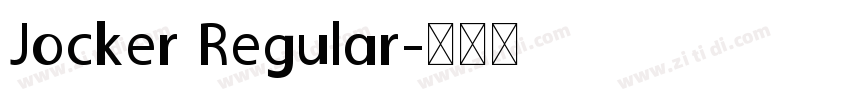 Jocker Regular字体转换